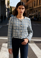Giacca Corta Tweed Donna - Stile Chanel Cropped Jacket 16168