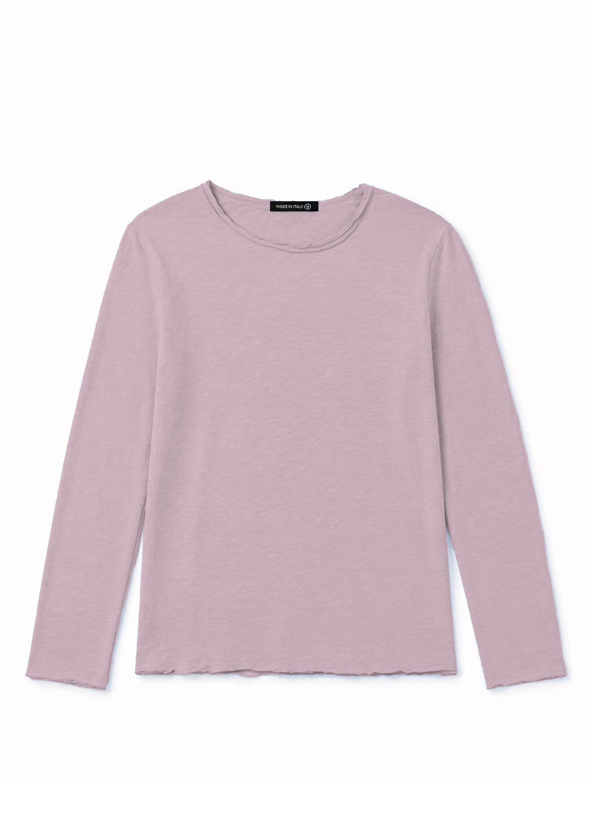 Maglia Uomo 100 Cotone Made in Italy Manica Lunga Casual S 3XL Pink