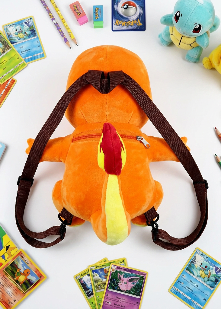 Zaino Peluche Charmander 32cm – Pokémon Morbidissimo per Bambini