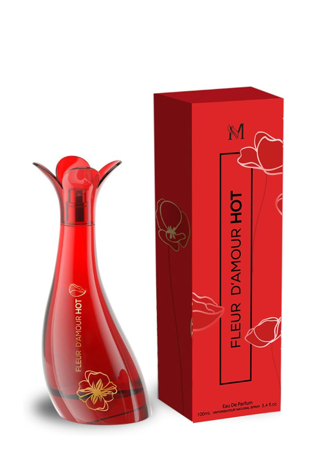 Fleur D’Amour Hot - Eau de Parfum da Donna 100ml - Profumo Floreale Persistente