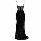 Abito Lungo da Gala con Corsetto Gioiello e Spacco Alto 512127