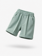 Completo Elegante Bambino Verde Salvia 4 Pezzi con Giacca Shorts Camicia e Papillong 4-10Anni