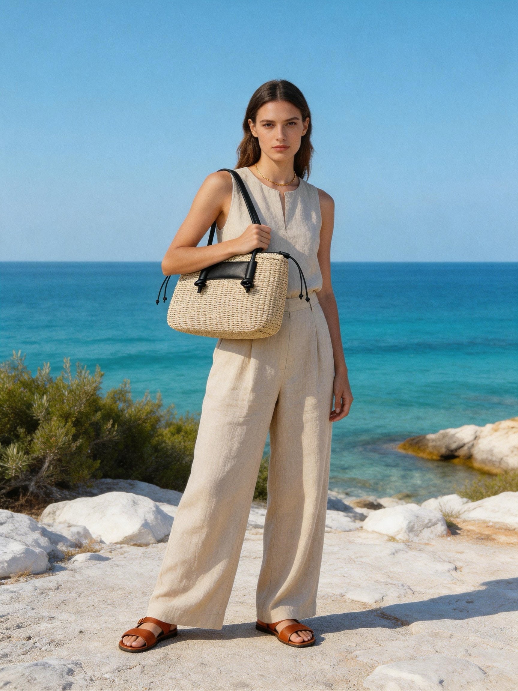Borsa Donna Intrecciata con Manici in PU | Shopper Estiva Elegante 2026
