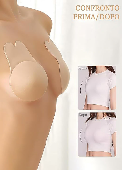 Reggiseno Invisibile Adesivo Senza Spalline – 1 Paio Riutilizzabile