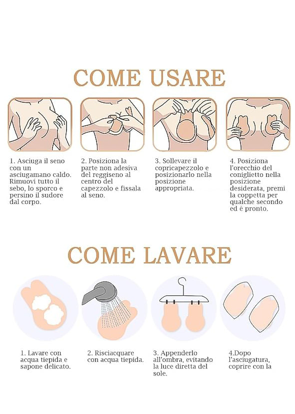 Reggiseno Invisibile Adesivo Senza Spalline – 1 Paio Riutilizzabile