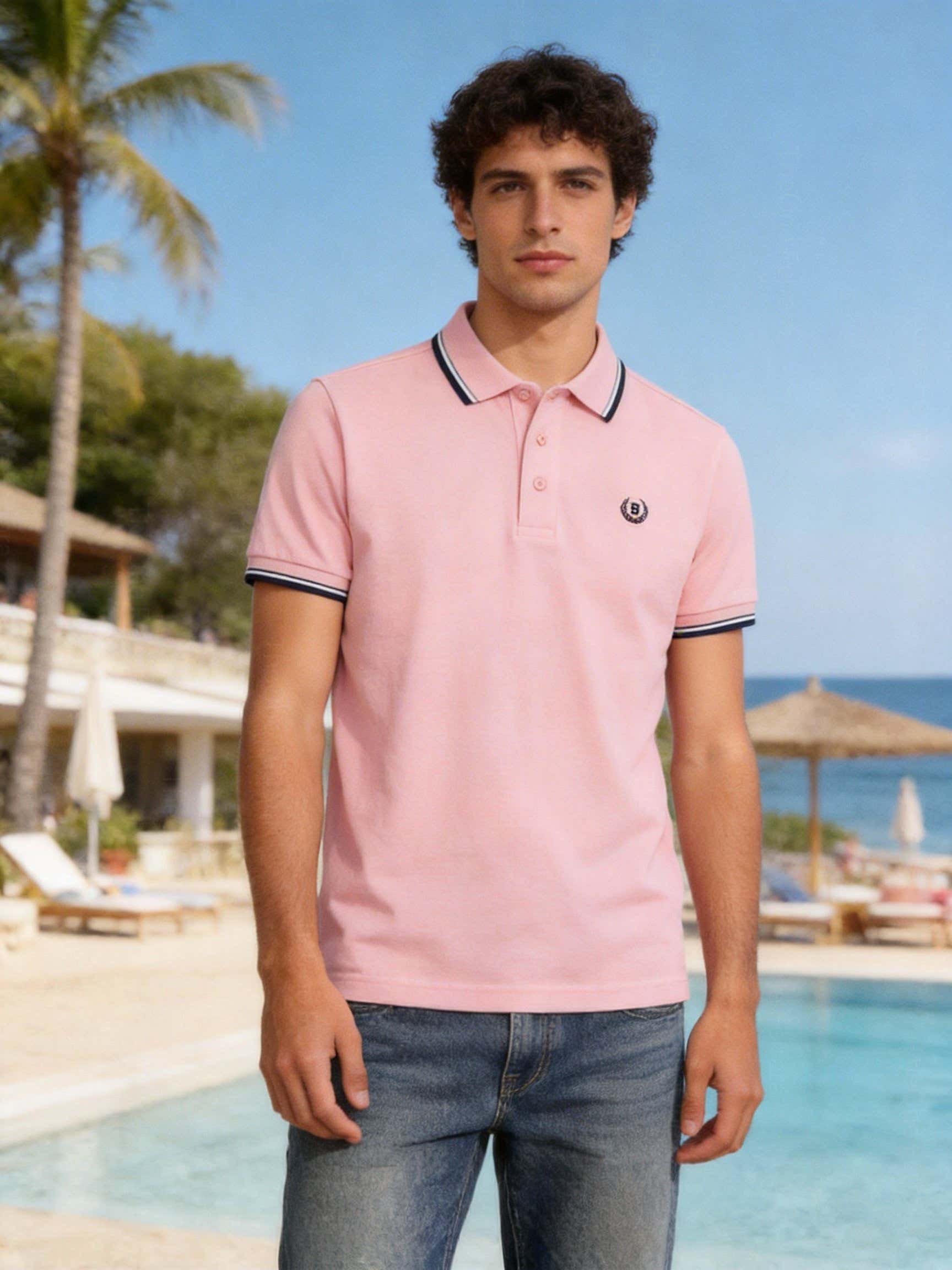 Polo Uomo 100% Cotone Manica Corta Tinta Unita Casual Estate Maglietta Uomo S-3XL
