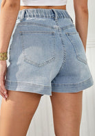 Gonna Pantaloncino Donna – Denim Vita Alta Design Incrociato 5076