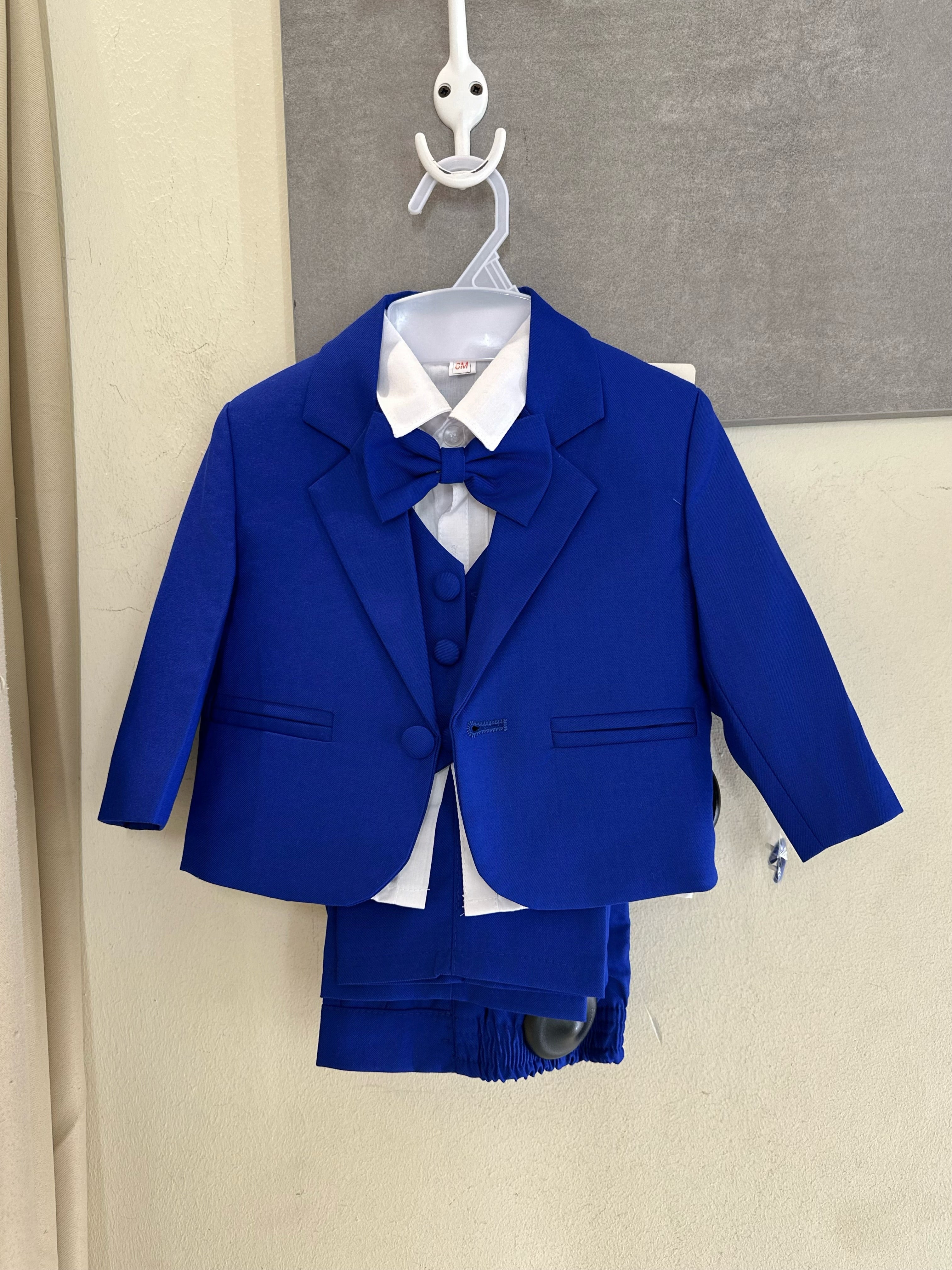Completo Cerimonia Neonato Blu 5 Pezzi Elegante 6–36 Mesi.528-TheOne