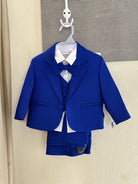 Completo Cerimonia Neonato Blu 5 Pezzi Elegante 6–36 Mesi.528-TheOne