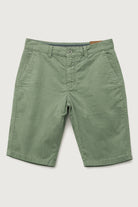 Bermuda Uomo Cotone Elasticizzato Slim Fit Turchese Estivi Casual - 7902 Verde.Bottiglia