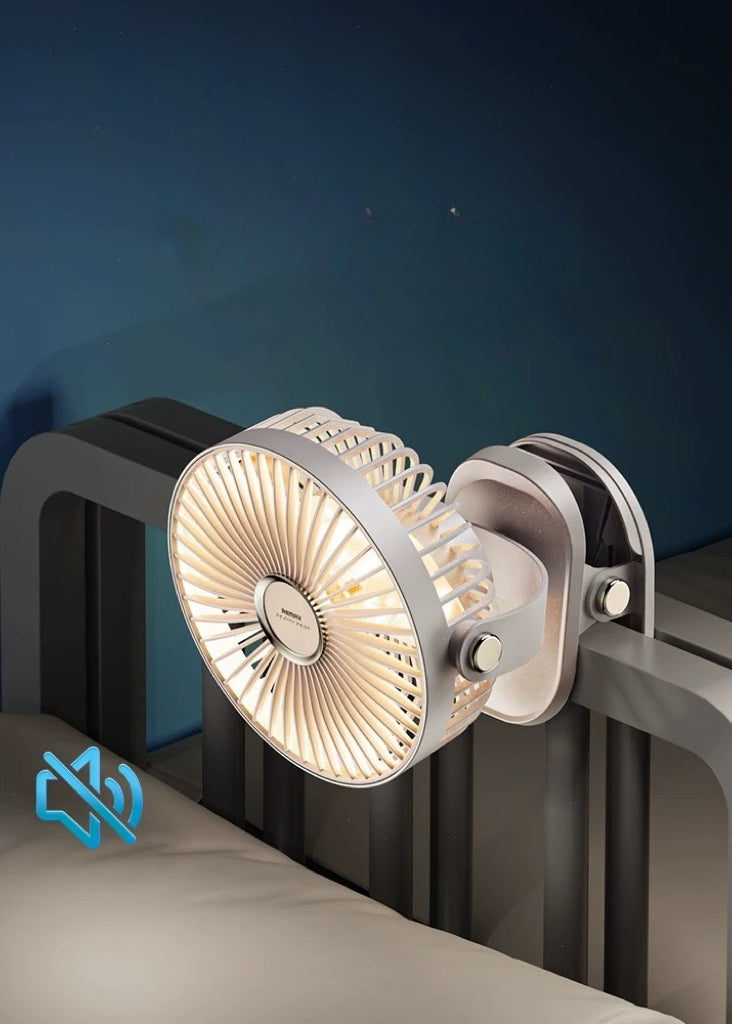 Ventilatore da tavolo silenzioso con rotazione a 720° ，Illuminato