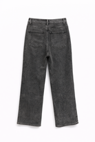 Jeans Donna Wide Leg Grigio Lavato a Vita Alta – Pantaloni Denim Larghi Casual Streetwear 703