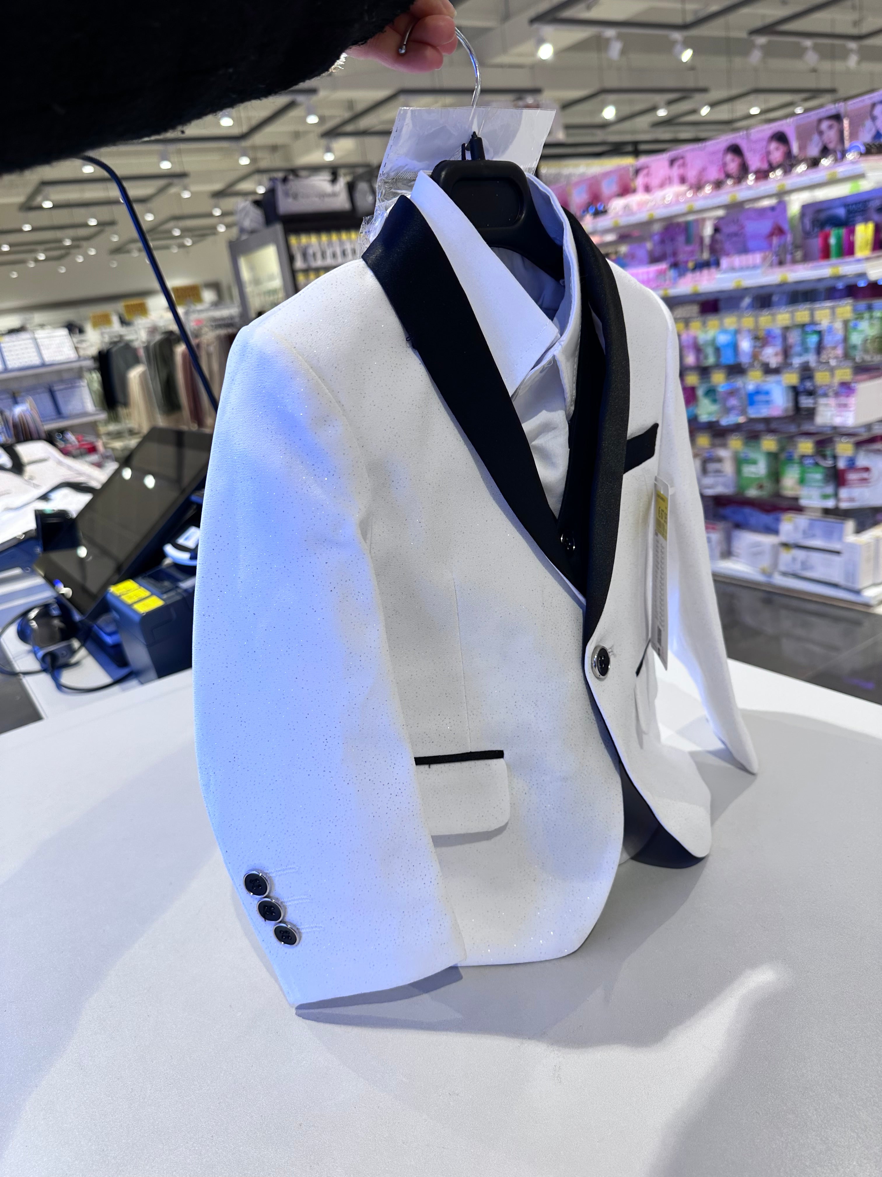 Completo elegante bambino bianco e nero 5 pezzi | 1-16 anni