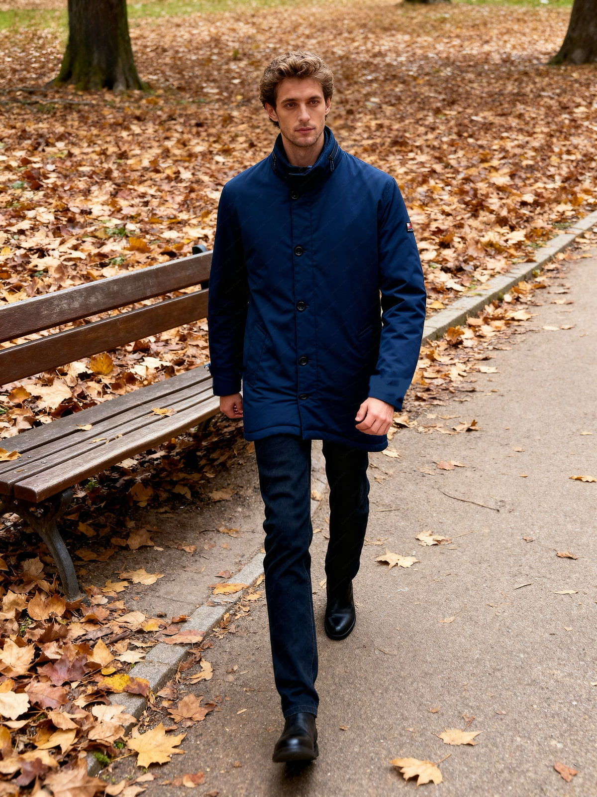 Giacca Tecnica Uomo con Imbottitura Interna Integrata – Cotton Belt Blue notte