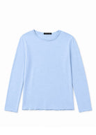 Maglia Uomo 100 Cotone Made in Italy Manica Lunga Casual S 3XL Azzuro
