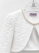 Coprispalle Bambina Elegante con Perle per Cerimonia e Comunione