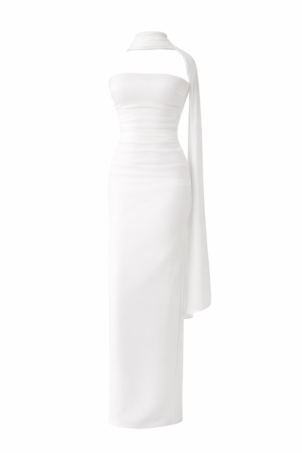 Abito Lungo Tubino con Sciarpa Integrata – Elegante Minimal Donna | TheOne Ferrara 517138