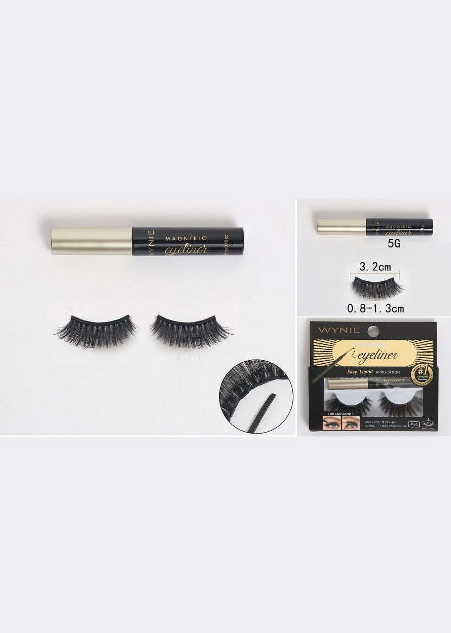 WYNIE Ciglia Magnetiche con Eyeliner M96 – Kit Completo Senza Colla