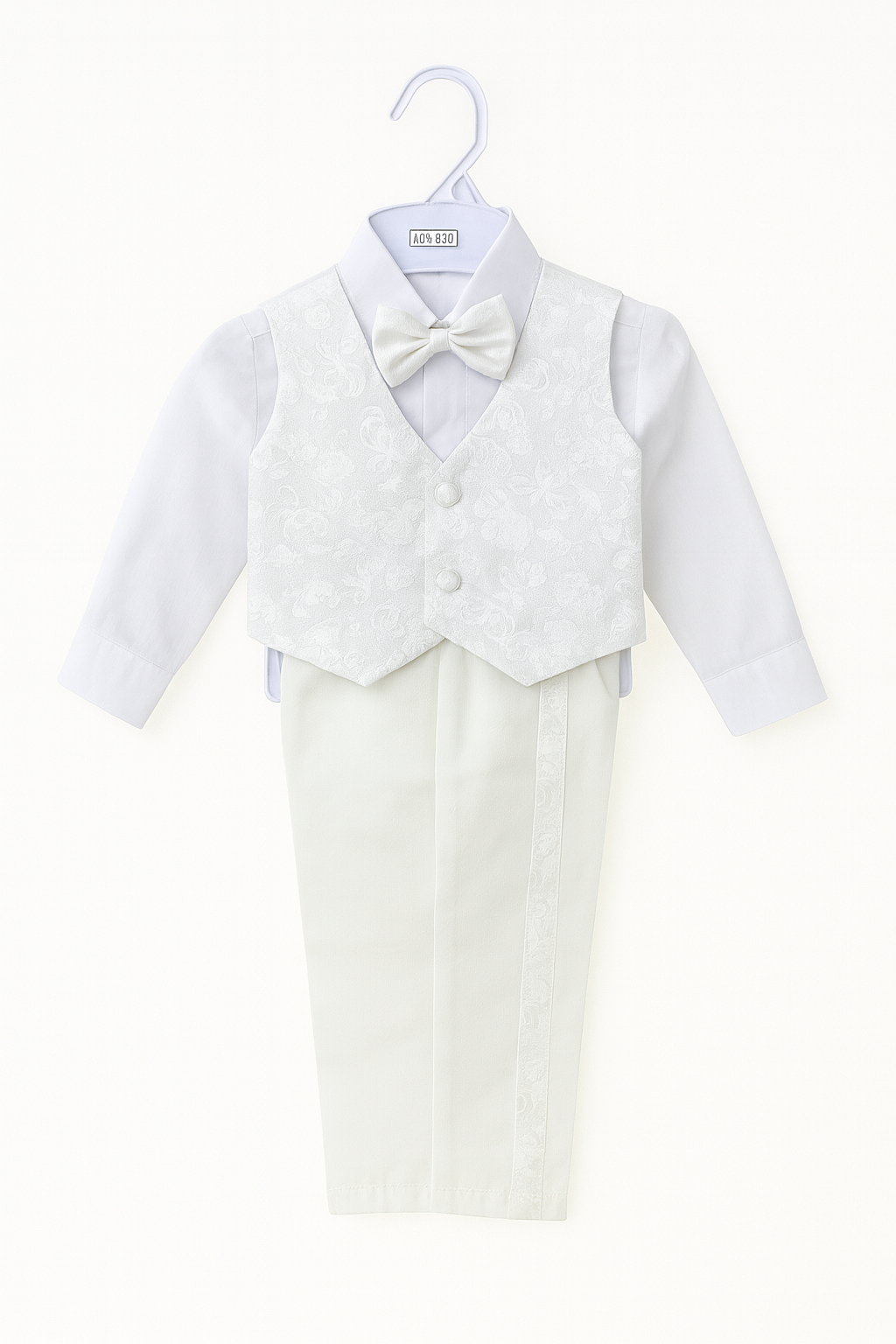 Frac neonato bianco è panna 3-36 mesi | Completo elegante cerimonia