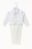 Frac neonato bianco è panna 3-36 mesi | Completo elegante cerimonia