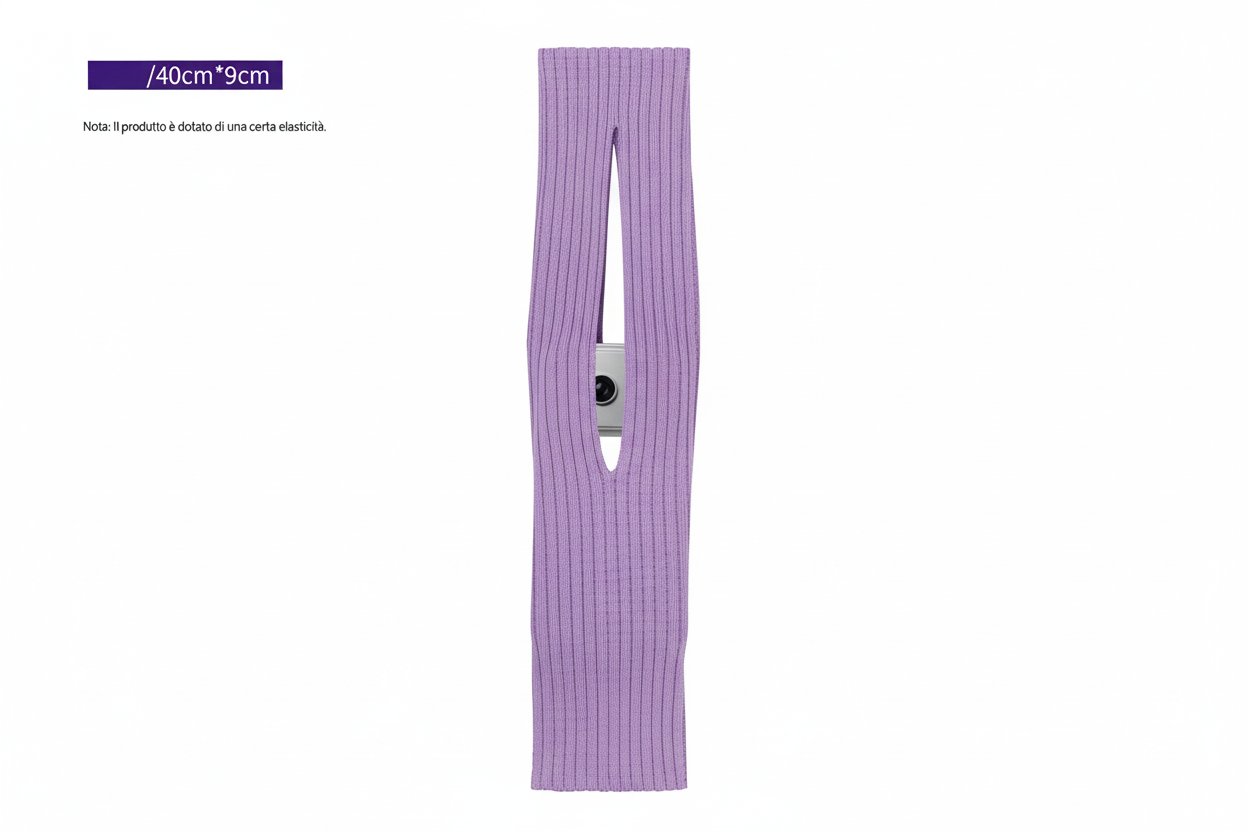 Porta Smartphone da Braccio in Maglia | 8 Colori | 40×9 cm Viola 40cm*9cm