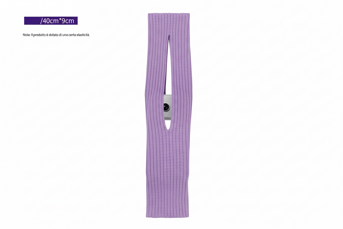 Porta Smartphone da Braccio in Maglia | 8 Colori | 40×9 cm Viola 40cm*9cm
