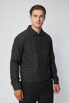 Giacca Overshirt Uomo con Motivo a Catena – Stile Elegante e Moderno-BM2543P-TheOne