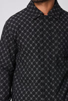 Giacca Overshirt Uomo con Motivo a Catena – Stile Elegante e Moderno-BM2543P-TheOne