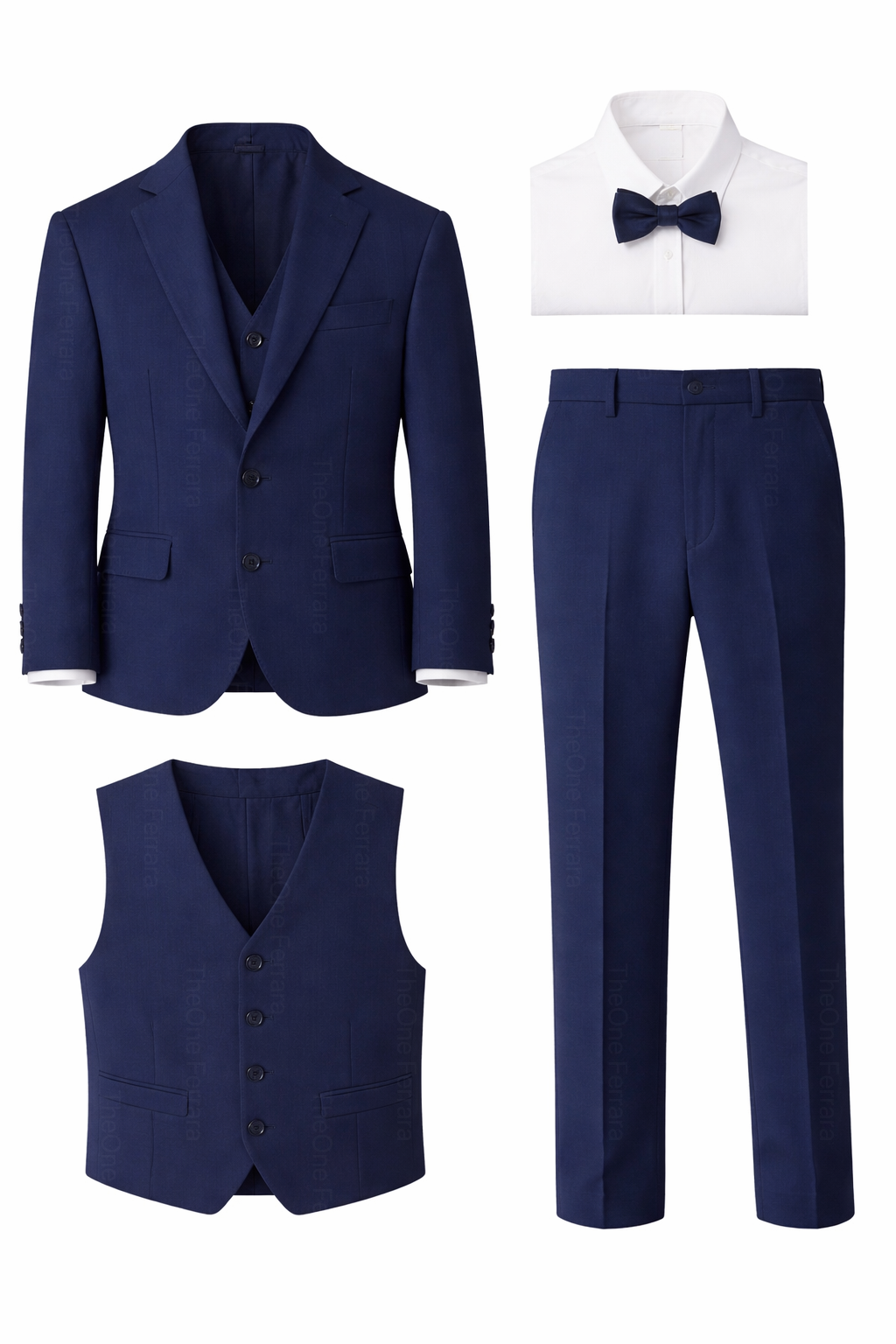 Abito Cerimonia Bambino Azzurro pastello freddo -Blu Elegante 1–16 Anni – Completo 5 Pezzi-TheOne