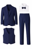 Abito Cerimonia Bambino Azzurro pastello freddo -Blu Elegante 1–16 Anni – Completo 5 Pezzi-TheOne