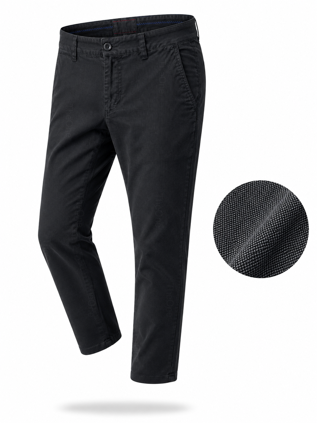 Pantaloni Chino Uomo Eleganti Casual Slim Fit 7116 Nero