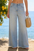 Jeans Donna Palazzo a Gamba Extra Larga – Pantaloni Denim Morbidi Effetto Gonna 1980