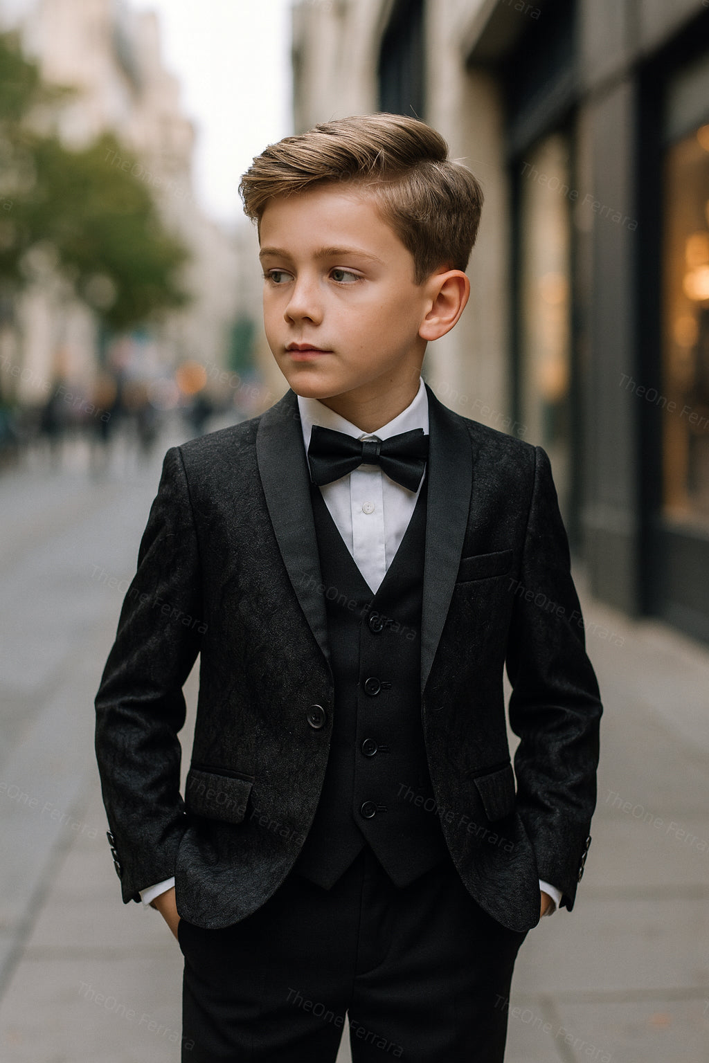 Completo elegante 5 pezzi per bambino (1-16 anni) per cerimonia, matrimonio, compleanno –TheOne