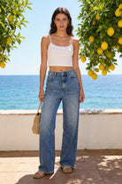 Jeans Donna Wide Leg a Vita Alta – Denim Classico Comfort Fit 5017 Denim Blue