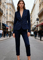 Completo Tailleur Donna Elegante | Blazer & Pantalone Slim Fit – Stile Business Moderno Blue notte Completo