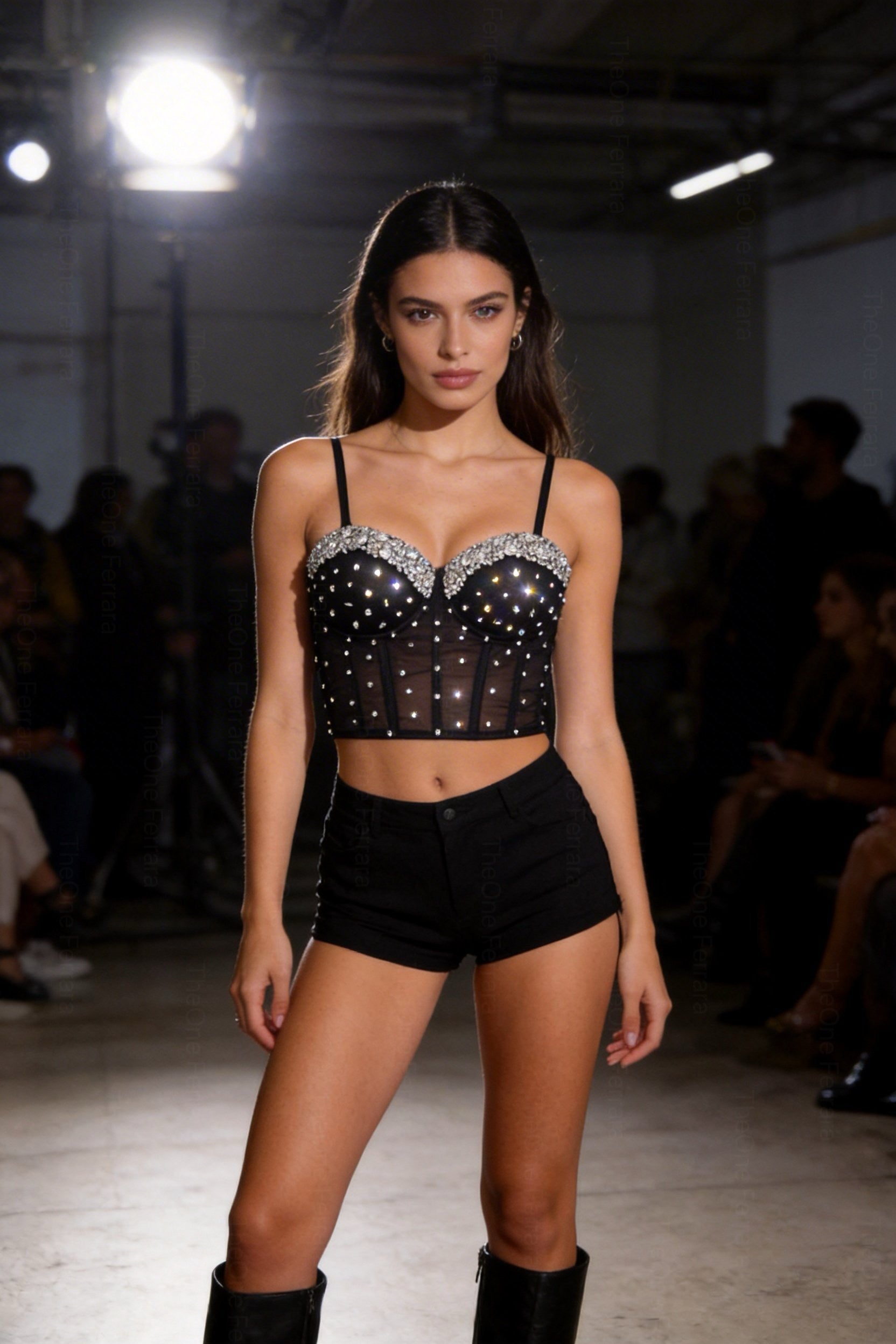 Top Bustier con Strass – Corsetto Donna Sexy Elegante con Coppe 26299