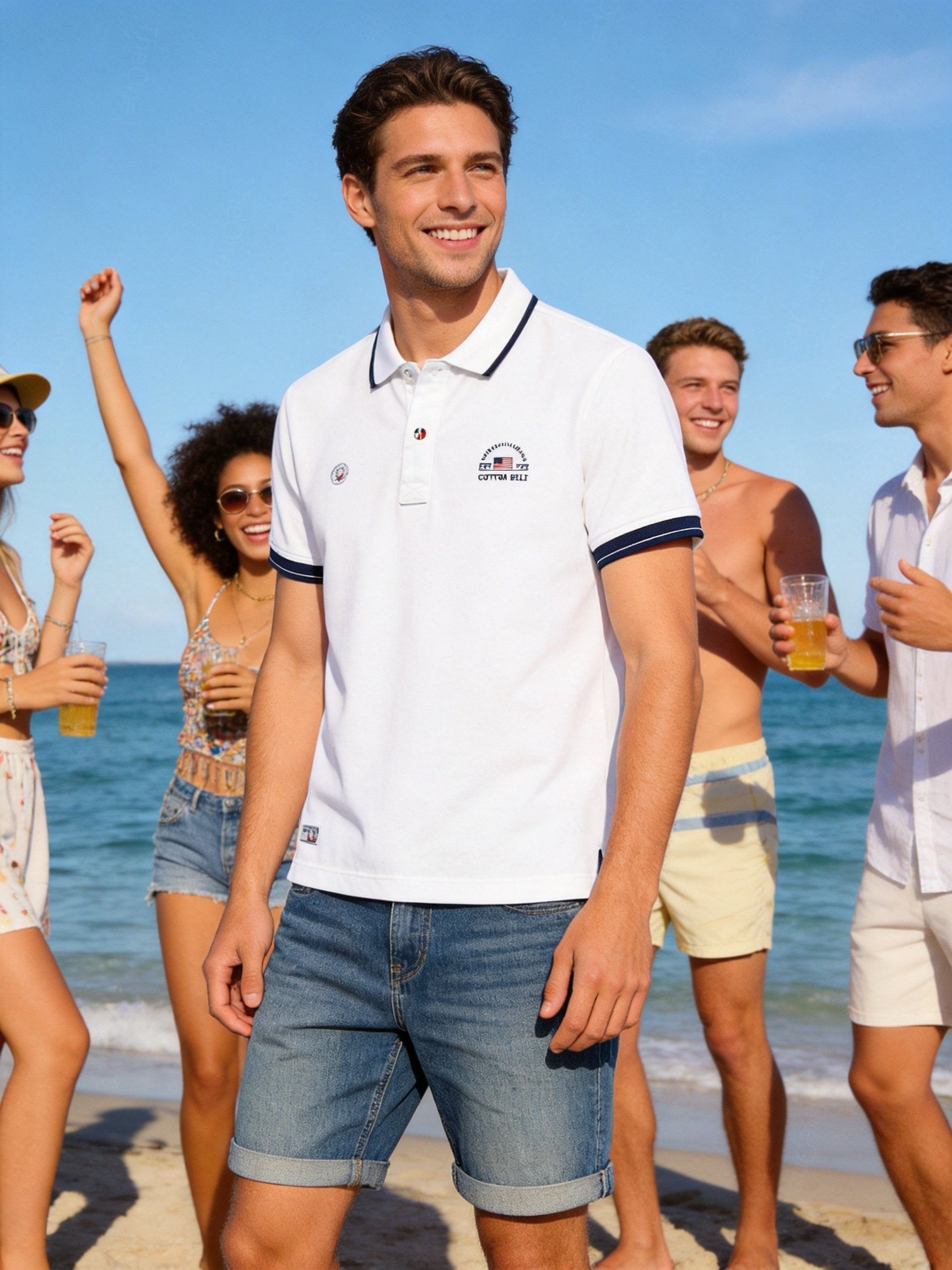 Polo Uomo 100% Cotone Made in Italy – Regular Fit, Manica Corta, Primavera Estate