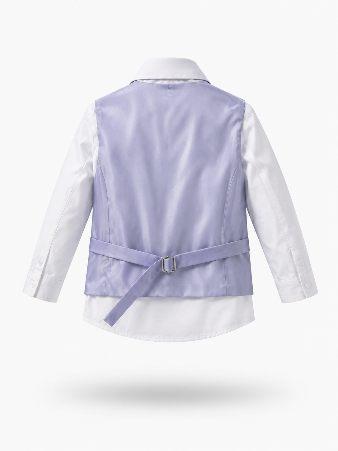 Completo Elegante Bambino Lilla 5 Pezzi con Giacca Gilet Pantaloni Camicia e Papillon
