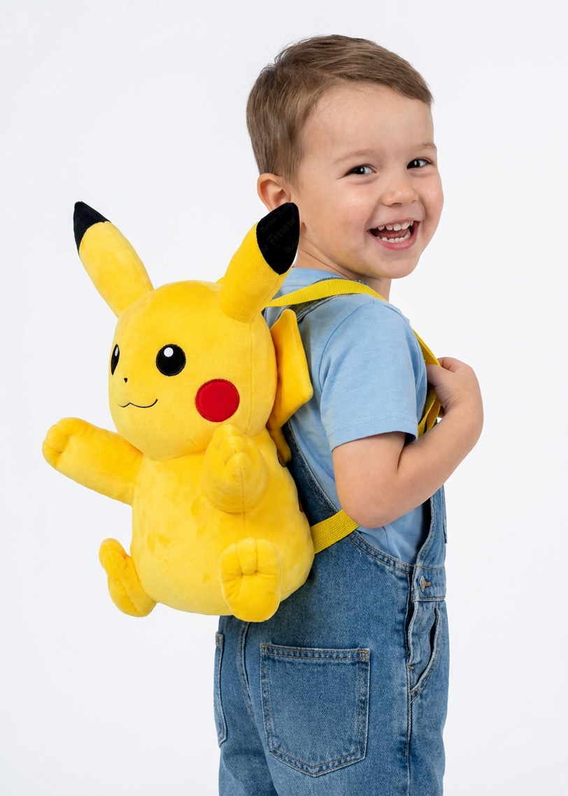 Zaino Peluche Pikachu 35cm – Spallacci Removibili | Pokémon