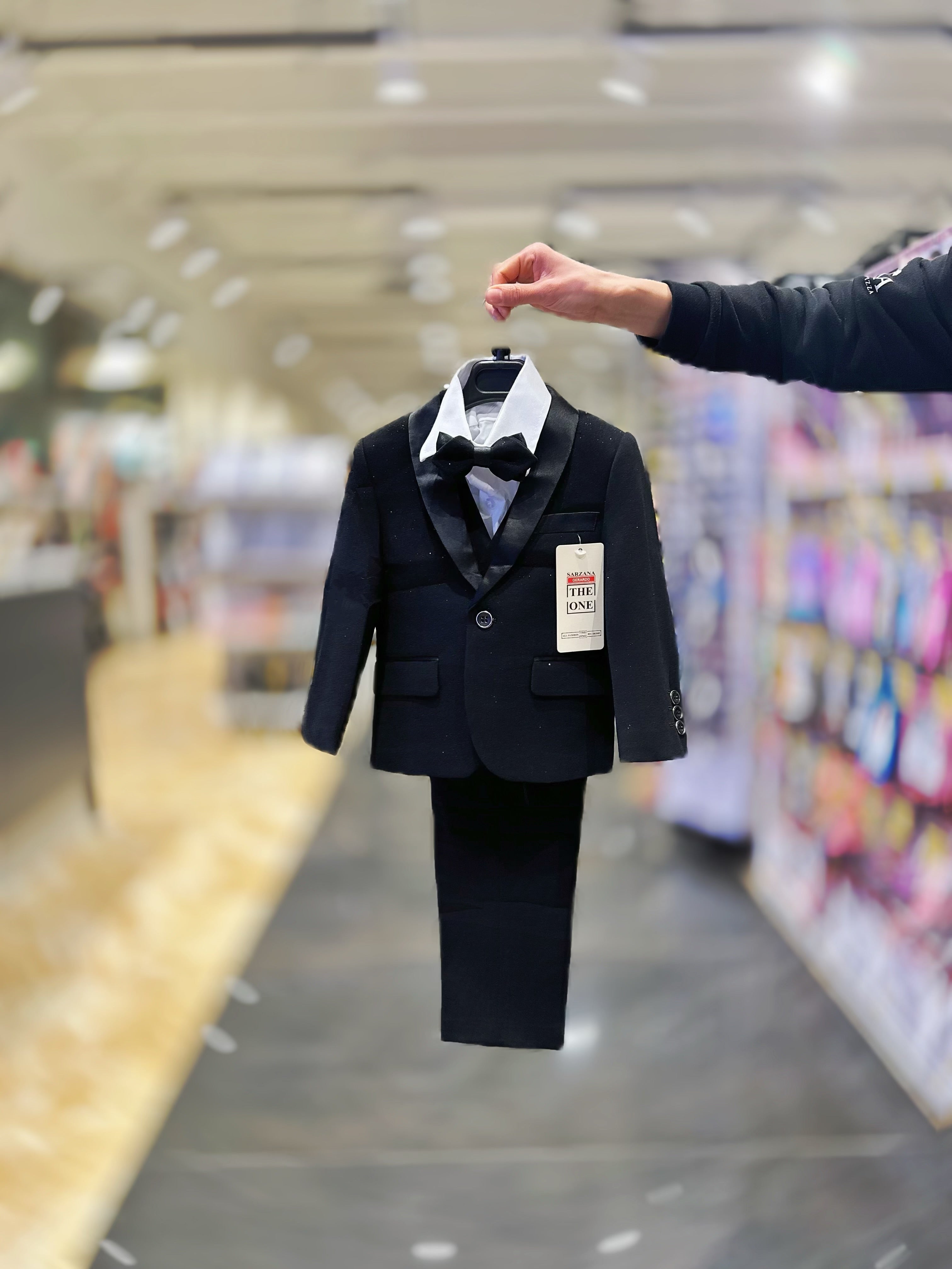 Completo elegante bambino nero 5 pezzi | 1-14anni A78-1