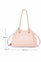 Borsa Donna Intrecciata Elegante 24.5cm – Mini Shopper con Tracolla | Stile Italiano Chic 9450