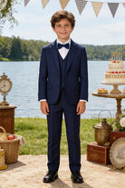 Abito Cerimonia Bambino Azzurro pastello freddo -Blu Elegante 1–16 Anni – Completo 5 Pezzi-TheOne