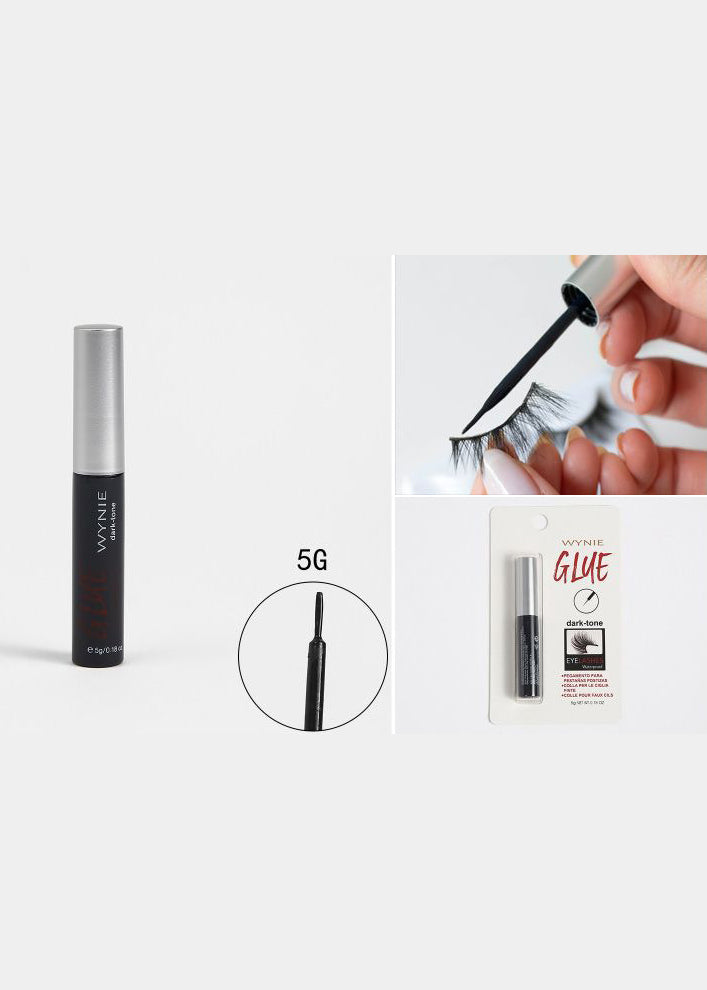 WYNIE Colla per Ciglia Finte 5g – Dark Tone, Tenuta Professionale