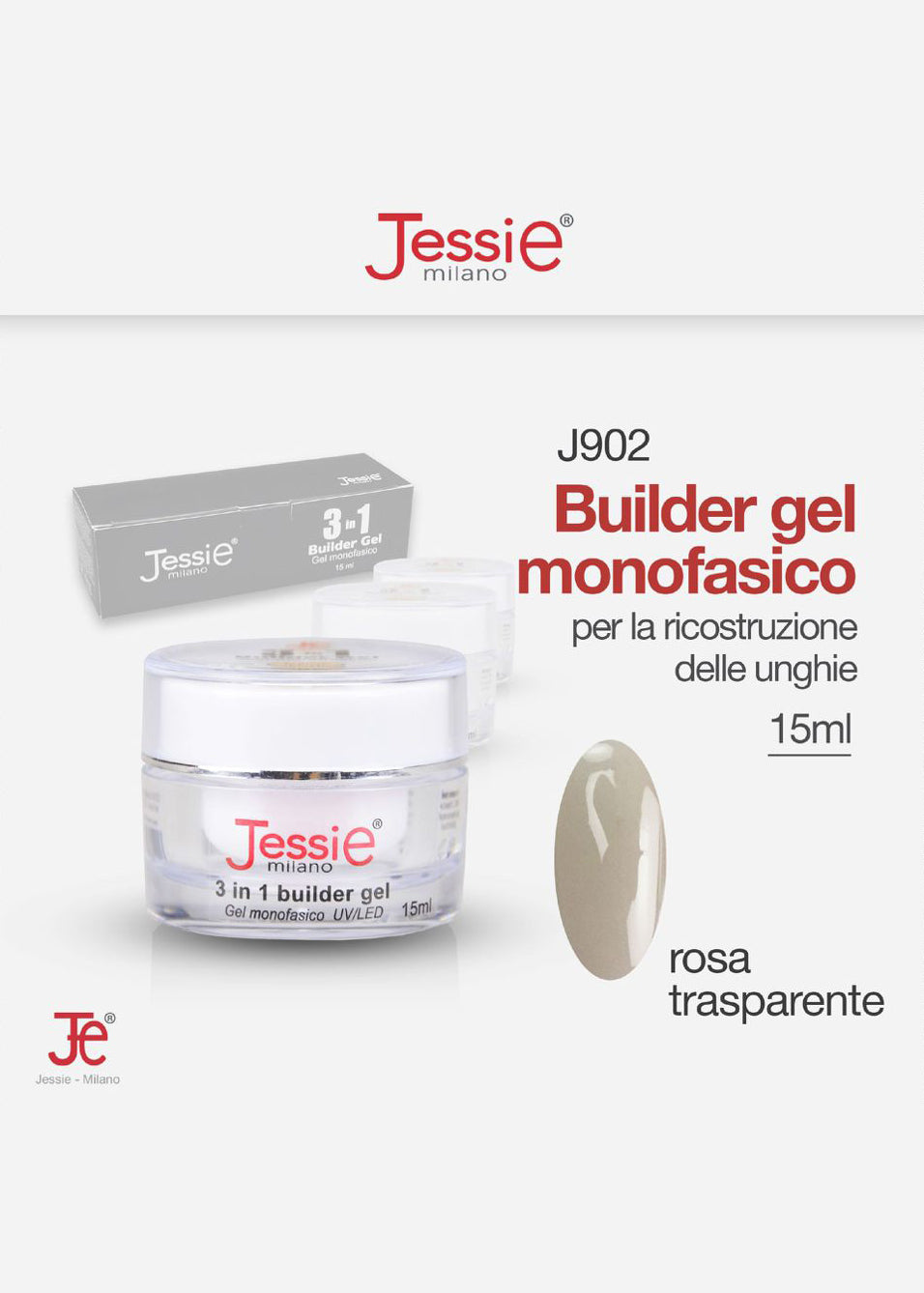 Gel costruttore - monofasico Rosa Trasparente