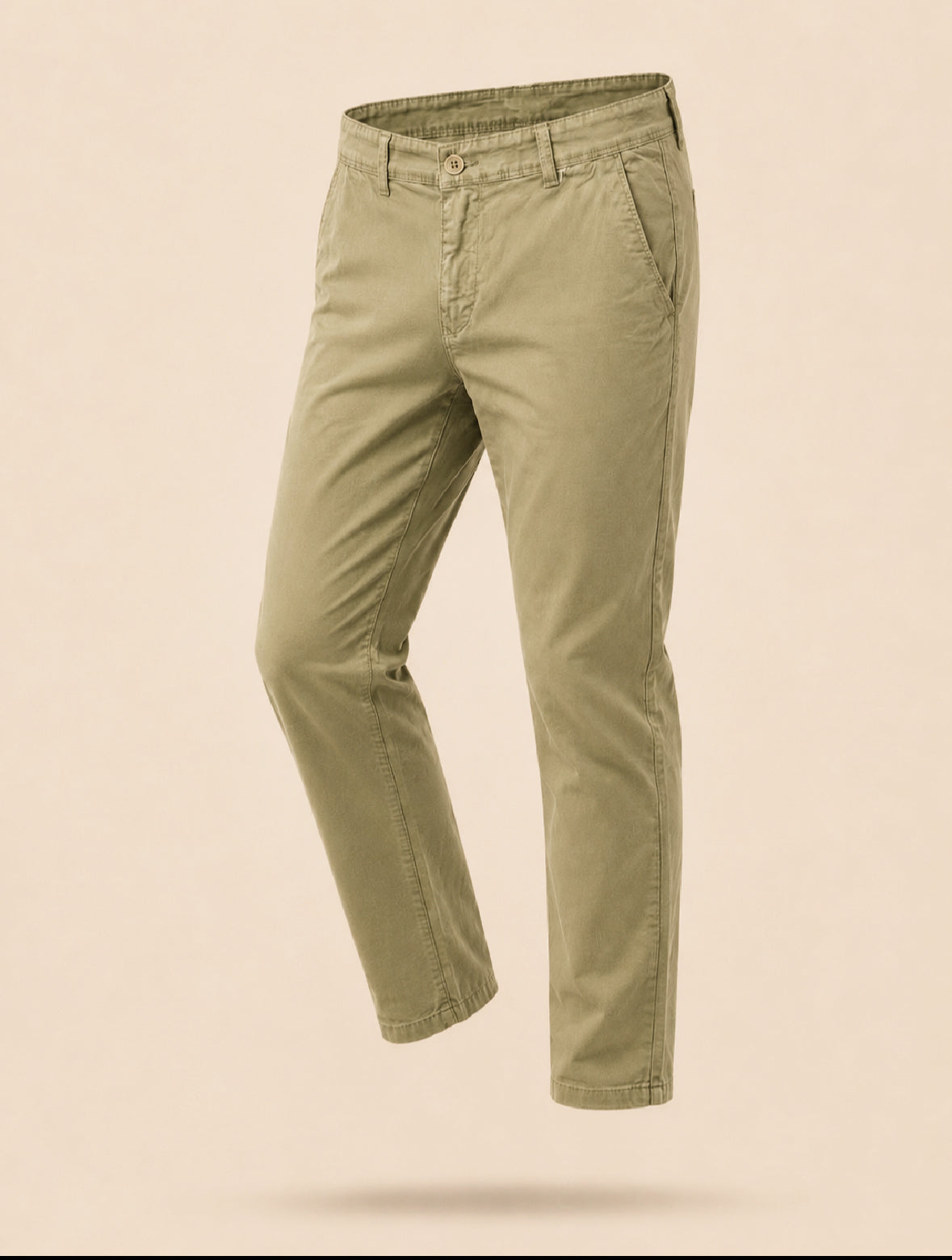 Pantaloni Chino Uomo in Cotone Elasticizzato Slim Fit 44-54 203 Miele