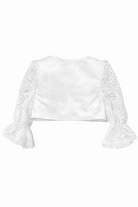 Bolero Neonata in Pizzo Bianco Elegante – Coprispalle Cerimonia 12-36 Mesi 6140