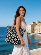 Borsa Shopper Donna in Tessuto Jacquard con Frange – Stile Boho Chic