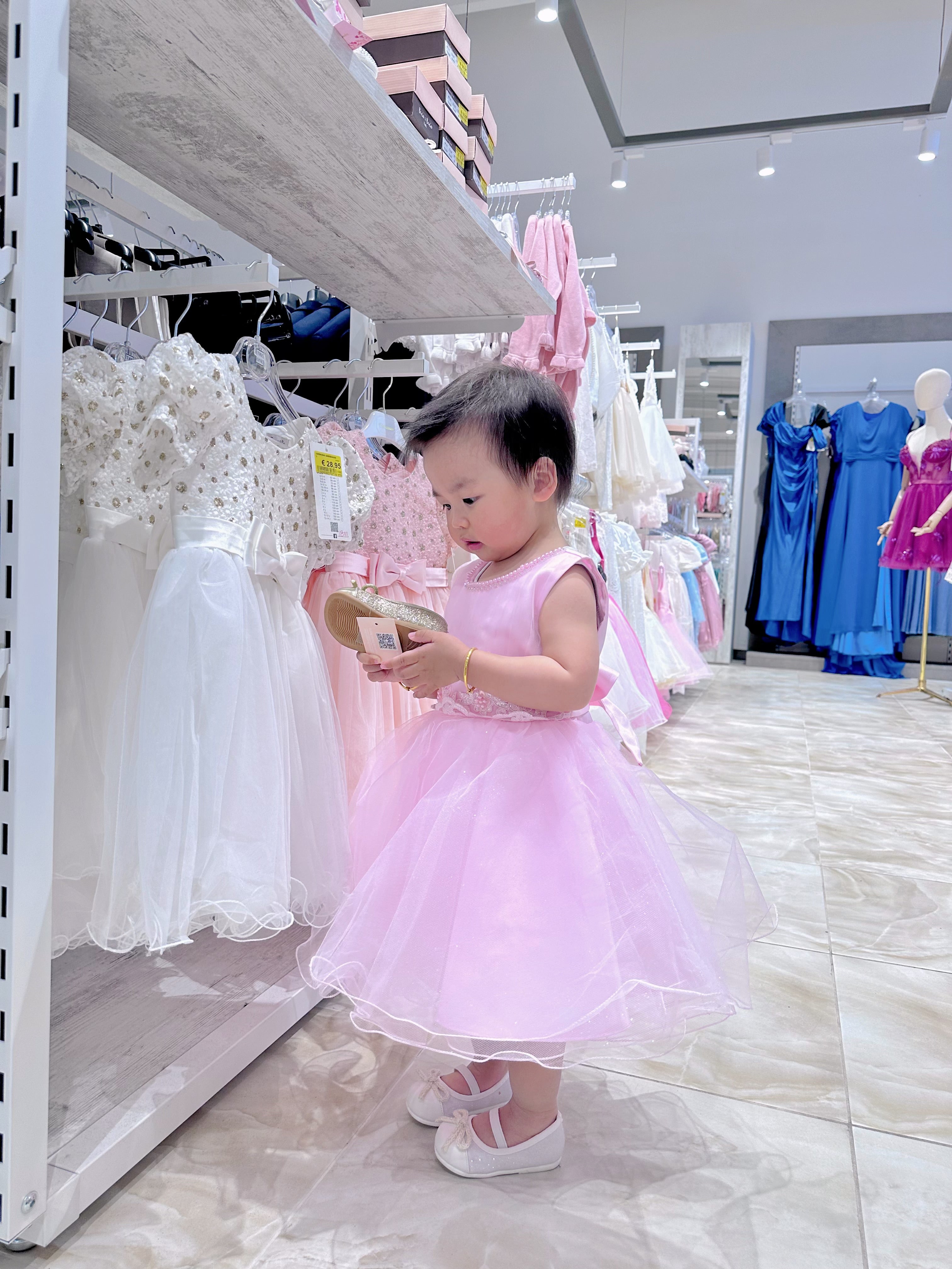 Abito da principessa rosa per bambina 6M–36M Compleanno, Battesimo, Damigella TheOne Bambini 62312
