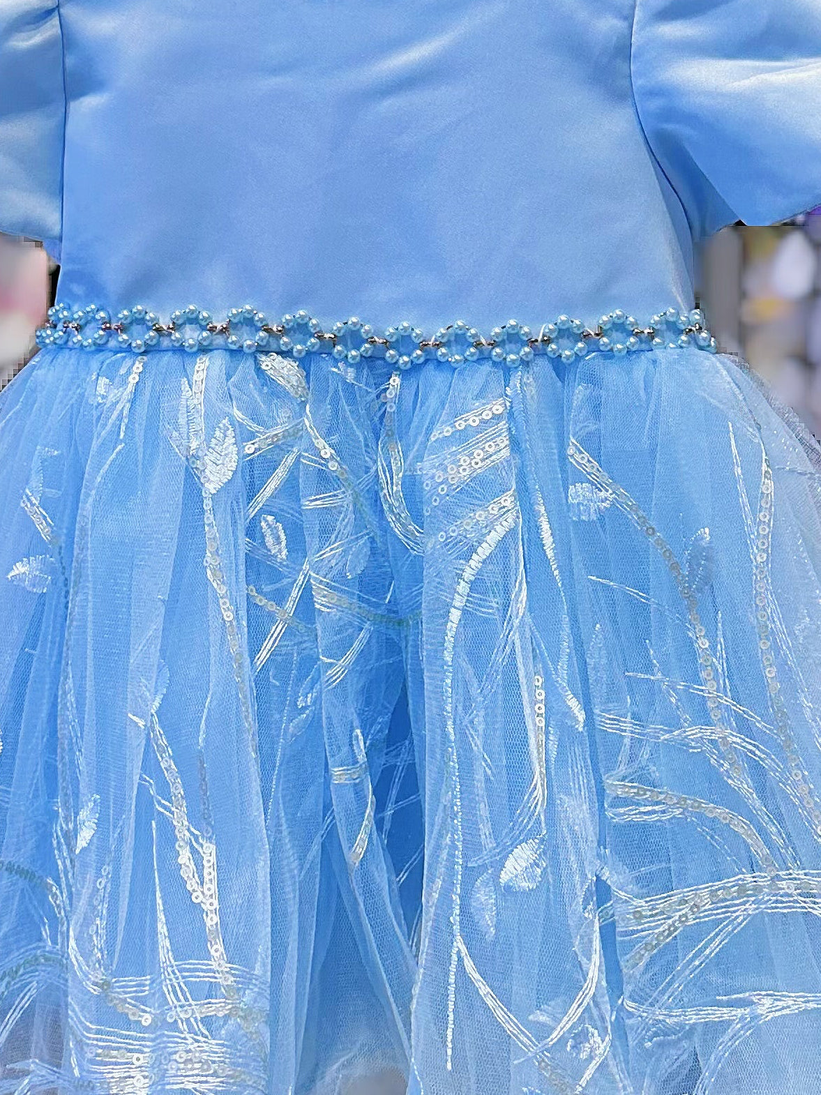Vestito azzurro principessa bambina 3M–36M Cerimonia, Festa, Compleanno, Damigella。tiktok