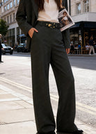 Pantaloni Palazzo Donna - Vita Alta con Cintura